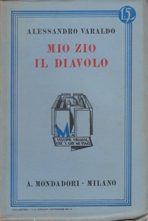 Mio zio il diavolo : romanzo - Alessandro Varaldo - copertina