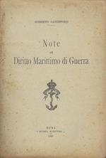 Note di diritto marittimo di guerra