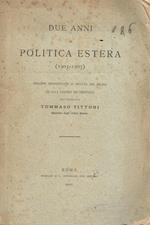 Due anni di politica estera, (1903-1905) : discorsi pronunciati al Senato del Regno ed alla Camera dei Deputati dall'onorevole Tommaso Tittoni