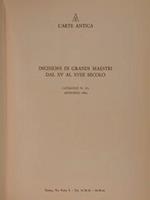 L' Arte Antica. Incisioni Di Grandi Maestri Dal Xv Al Xviii Secolo. Catalogo N. 151. Autunno 1984