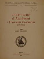 Lettere Di Ada Benini E Giovanni Costantini