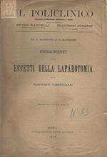 Esperimenti sugli effetti della laparotomia nelle peritoniti tubercolari