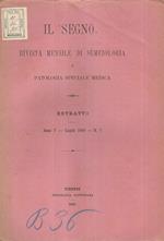 Il Segno Rivista mensile di semeiologia e patologia speciale medica Anno I° Luglio 1890 n. 7