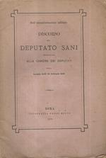 Discorso del Deputato Sani pronunziato alla Camera dei Deputati nella tornata delli 18 febbraio 1879. Sull'Amministrazione militare