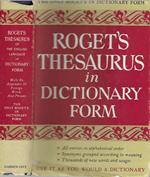 Roget's thesaurus of the english language in dictionary form
