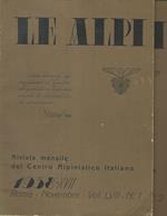 Le Alpi Vol. LVII, num. 1-2 anno 1938