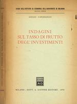 Indagini sul tasso di frutto degl'investimenti