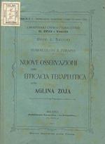 Tubercolosi e terapia. Nuove osservazioni sulla efficacia terapeutica della Aglina Zoja