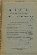 Bulletin of the Oxford University Institute of Statistics vol.22 n.4. The economics of roads
