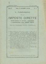 Il funzionario delle imposte dirette. Rivista mensile di dottrina, legislazione e giurisprudenza sulle imposte dirette anno II n.11