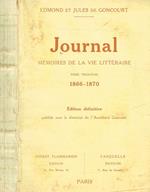 Journal. Memoires de la vie litteraire tome troisieme 1866-1870