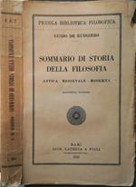 Sommario di storia della filosofia. Antica-Medievale-Moderna