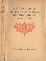 Anthologie des ècrivains francais du XIX siecle. Prose II