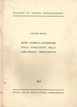 Note storico-giuridiche sulla evoluzione della diplomazia permanente