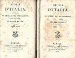 Storia d'Italia. (4 Tomi in 2 volumi). Tomo I, II, IX, X. Continuata da quella del Guicciardini sino al 1789. Tomo I e IX