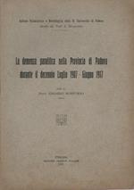 La demenza paralitica nella Provincia di Padova durante il decennio Luglio 1907 - Giugno 1917