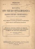 Pressione arteriosa retinica in rapporto all' ipertensione intracranica e sue variazioni in seguito ad interventi endocranici