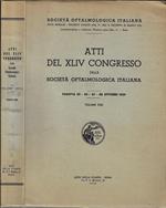 Atti del XLIV Congresso della Società Oftamologica Italiana Volume XVIII. Padova 25-26-27-28 ottobre 1959