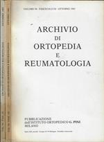 Archivio di ortopedia e reumatologia Volume 94 fascicoli III, IV Anno 1981