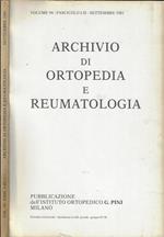 Archivio di ortopedia e reumatologia Volume 94 – fascicolo I-II – Anno 1981