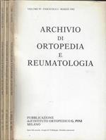 Archivio di ortopedia e reumatologia Volume 95 – fascicolo I, II, III – Anno 1982