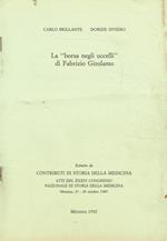 La 'Borsa negli uccelli' di Fabrizio Girolamo. Estratto da Contributi di storia della medicina