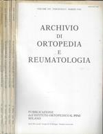 Archivio di ortopedia e reumatologia Volume 105 – fascicolo I, II, III, IV – Anno 1992 (annata completa)