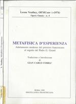 Metafisica d'esperienza. Adattamento moderno del pensiero francescano al seguito del p. G. Girard