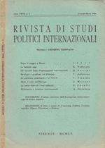 Rivista di studi politici internazionali. Anno XXVII, N. 1 - Gennaio-Marzo 1960