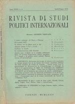 Rivista di studi politici internazionali. Anno XXXIX, N. 2 - Aprile-Giugno 1972