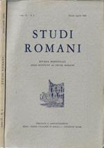 Studi romani anno 1961 N. 2. Rivista bimestrale dell'Istituto di Studi Romani