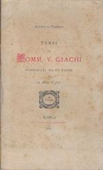 Versi del Comm. V. Giachi pubblicati da un padre in un giorno di gioja