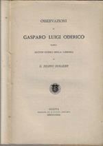 Osservazioni da Gasparo Luigi Oderico sopra alcuni codici della libreria di G. Filippo Durazzo