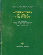 Antisemitismo in Italia e in Europa