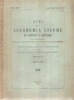 Atti della Accademia Ligure di Scienze e Lettere - Volume X