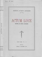 Actum luce. Rivista di studi lucchesi