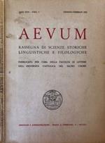 Aevum. Rassegna di scienze storiche liguistiche e filologiche