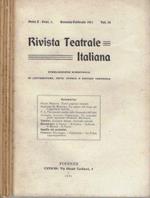 Rivista teatrale italiana anno 1911 Vol. 15 fasc. 1, 2, 3, 4, 5, 6 (annata completa)