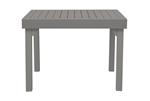 Tavolo in alluminio allungabile per balconi e spazi ristretti lunghezza fino a 208 centimetri color tortora