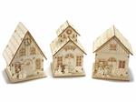 Casette Natalizie in Legno Luminose da Appoggiare per Casa, Presepe Set da 3