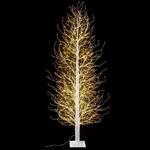 Albero Natalizio Luminoso con 2000 Luci Led Bianco Caldo Interni ed Esterni Altezza 2,4 Metri 360 Rami