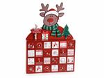 Calendario dell''Avvento in Legno con Renna Idea Regalo Altezza 38 Cm