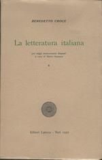 La Letteratura Italiana. Volume I