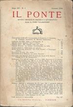 Il ponte. Rivista mensile di politica e letteratura. Anno XII n. 1 gennaio 1956