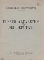 Assemblea costituente. Elenco alfabetico dei deputati. 25 luglio 1946