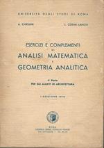 Esercizi e complementi di analisi matematica e geometria analitica. I parte