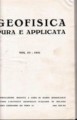 Geofisica pura e applicata (due volumi in uno: vol. III e IV)