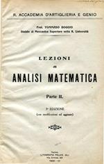 Lezioni di analisi matematica. parte II