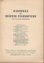 Rassegna Di Scienze Filosofiche. Anno Iv N. 3-4 1950 N.1 51