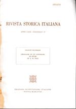 Rivista storica italiana. Anno LXXX Fasc. IV Estratto